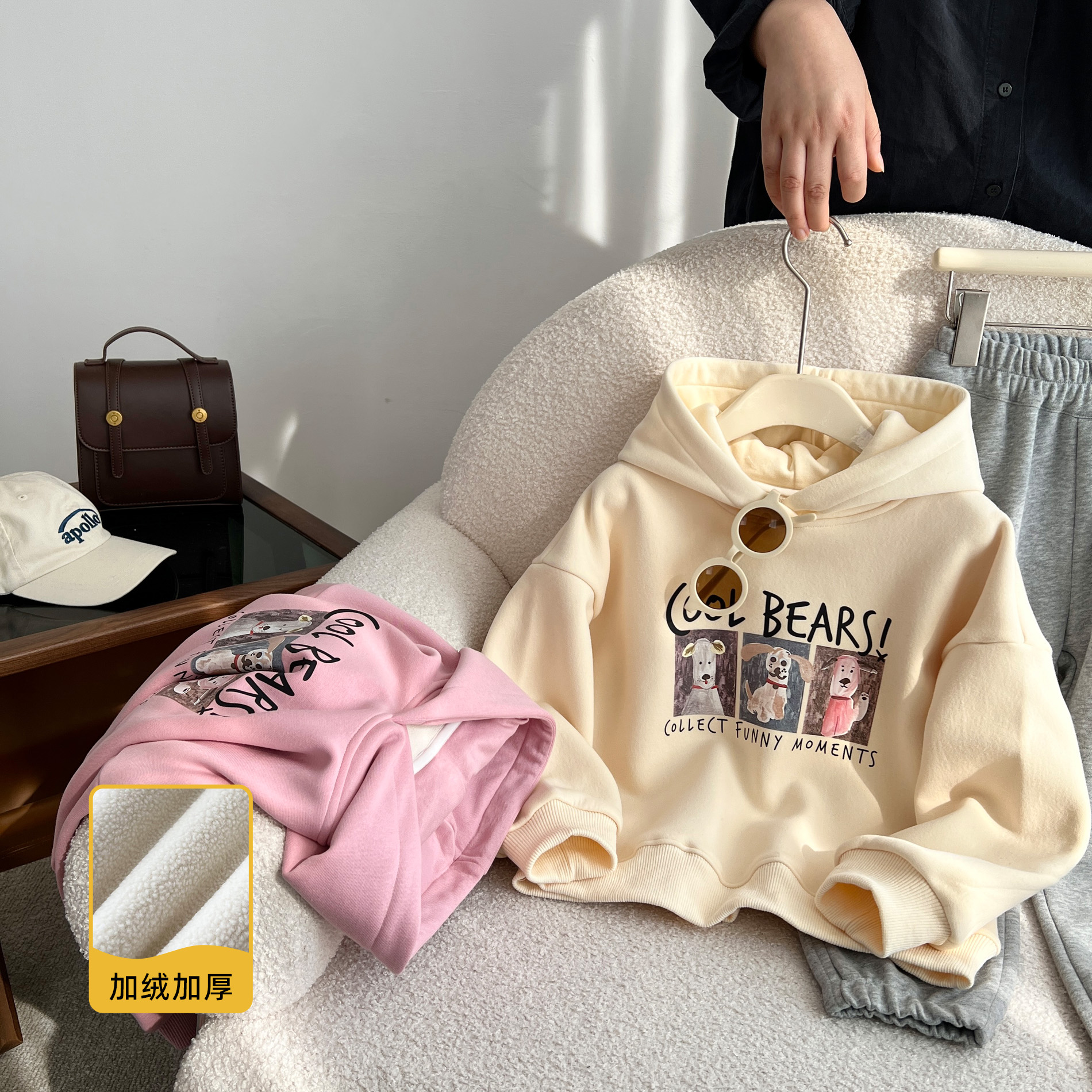 【王北北】冬季新款童加绒卫衣6-12岁中大童儿童女宝上衣HAYD35989