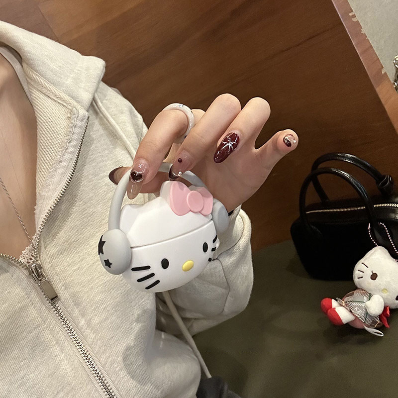 ins日韩卡通可爱星星耳机kt硅胶耳机壳适用于苹果蓝牙airpods23女