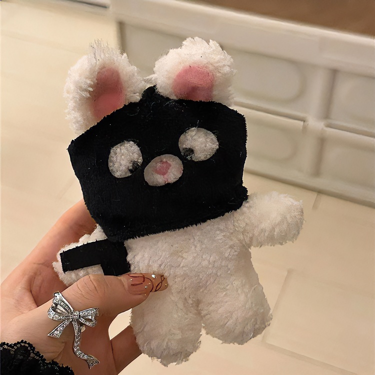 ins日韩可爱立体头套小狗毛绒耳机壳适用于苹果蓝牙airpods23少女