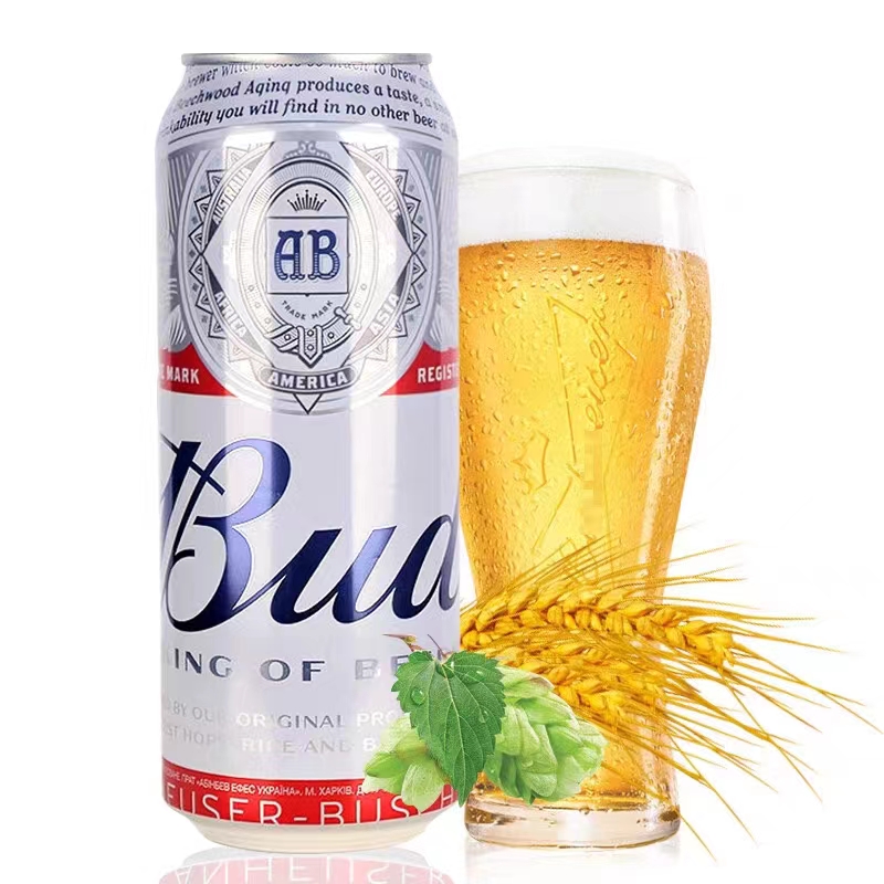 【进口啤酒】Bud英国版500ml*24罐整箱装经典啤酒醇厚发酵临期特价