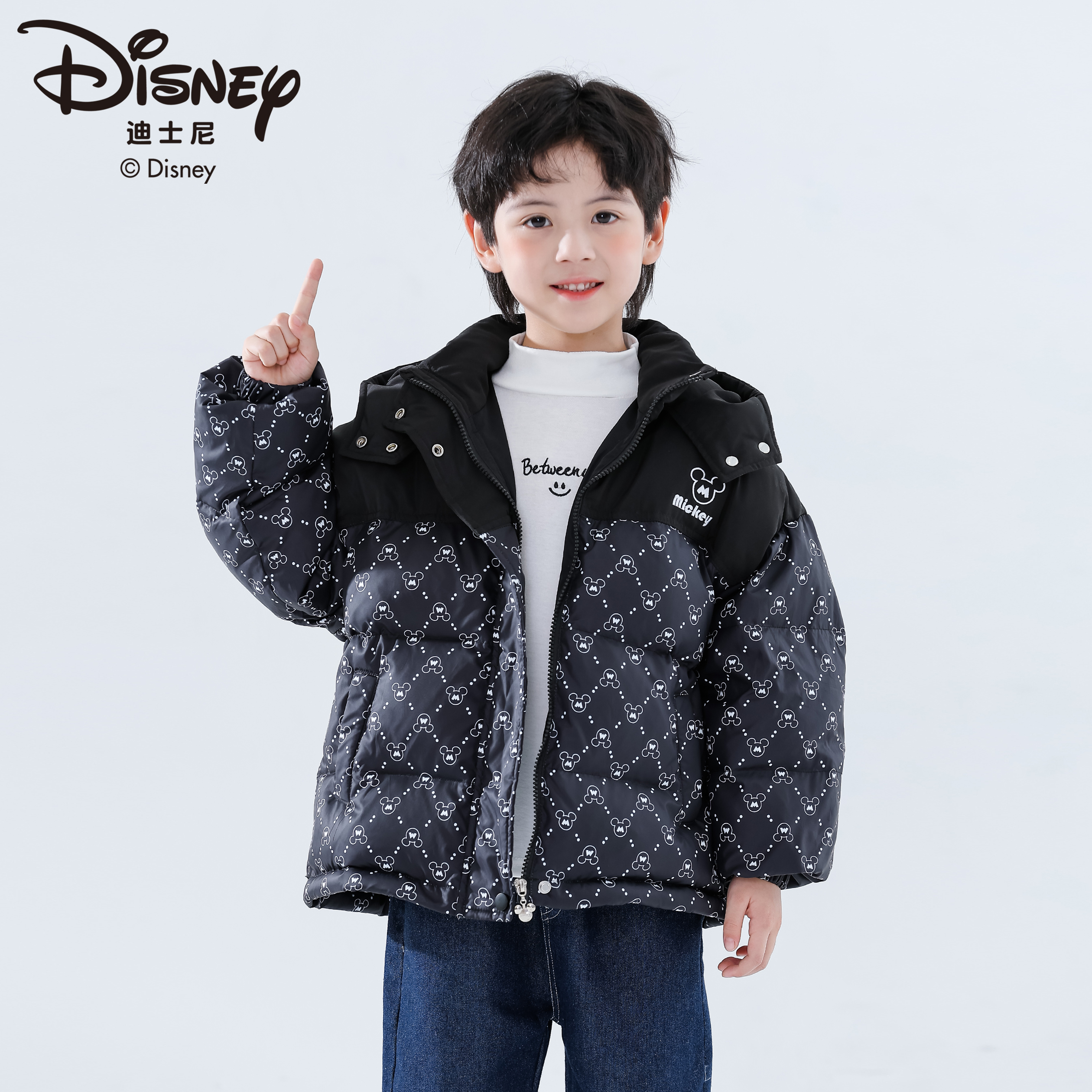 Disney/迪士尼100周年儿童90白鸭绒羽绒服男女童装外套XZE4SU802