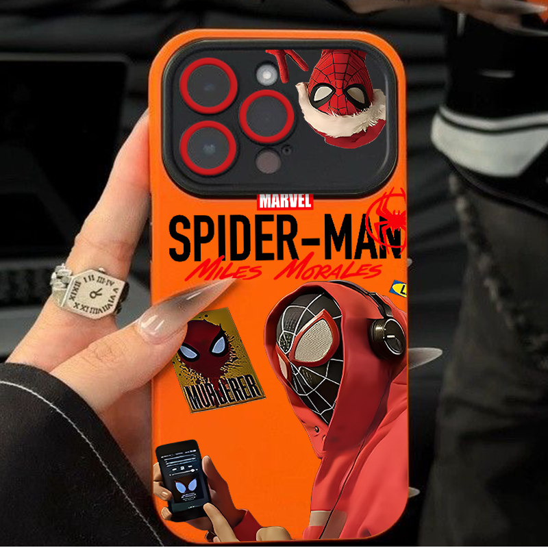 蜘蛛侠苹果14promax手机壳iphone13视窗12全包11防摔xr创意卡通xs