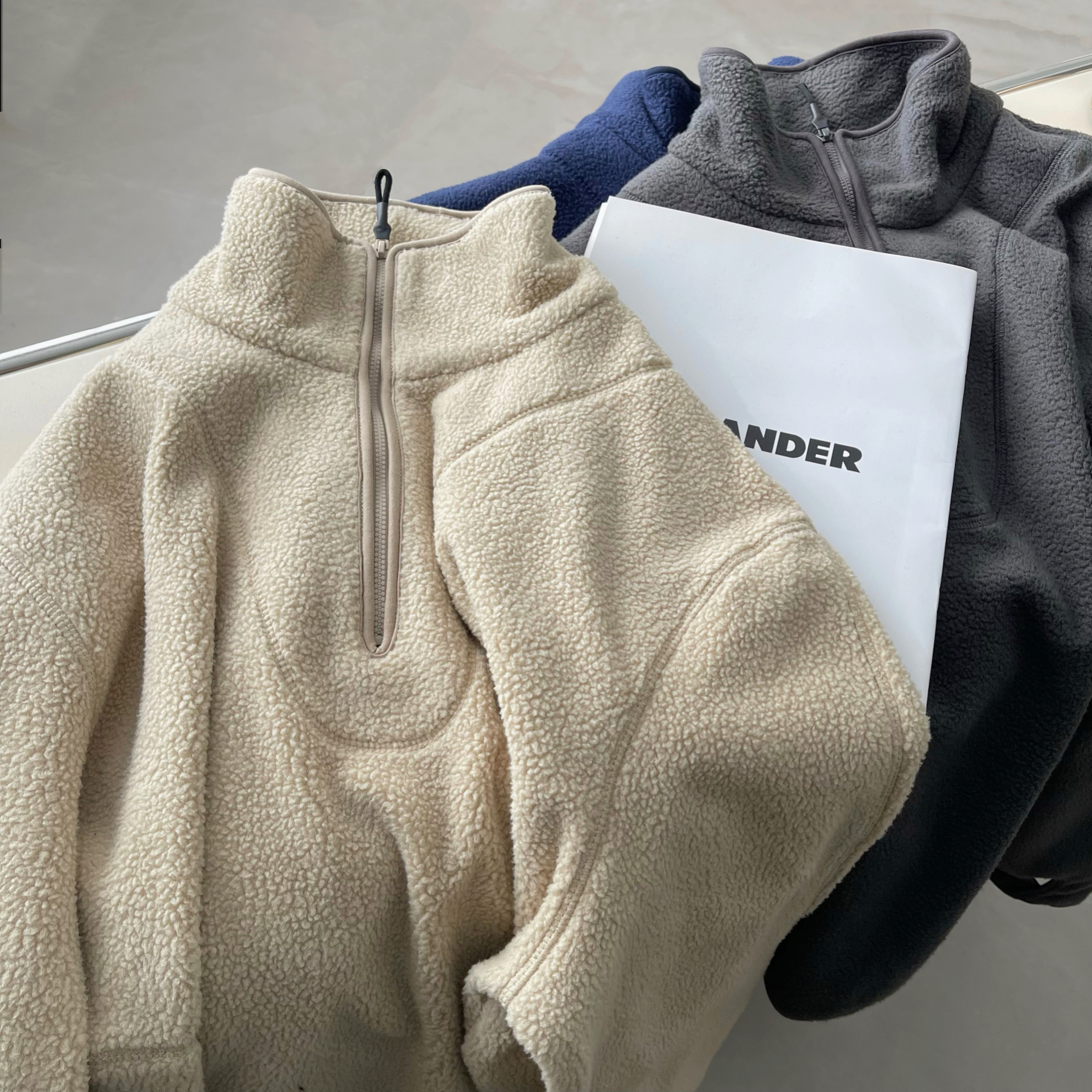 FE｜摇粒绒Jac外套 01  翻领外套休闲女士运动深秋外套长袖半拉链