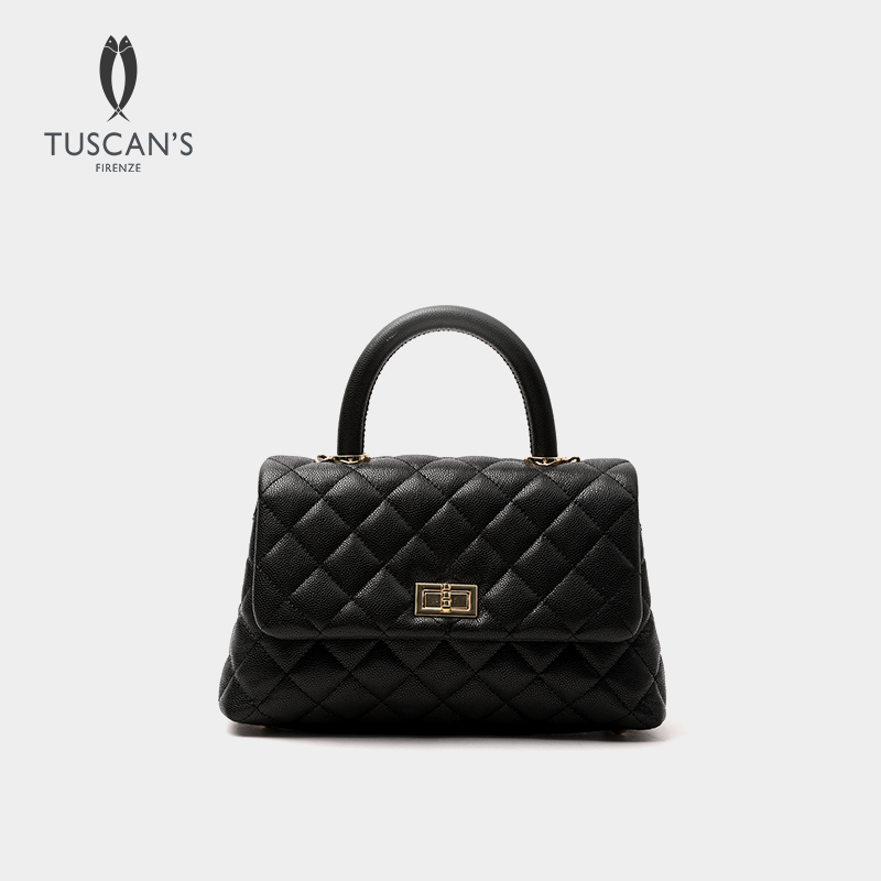 【高端女包】TUSCAN'S新款百搭高档单肩手提包包憨豆包真皮包包