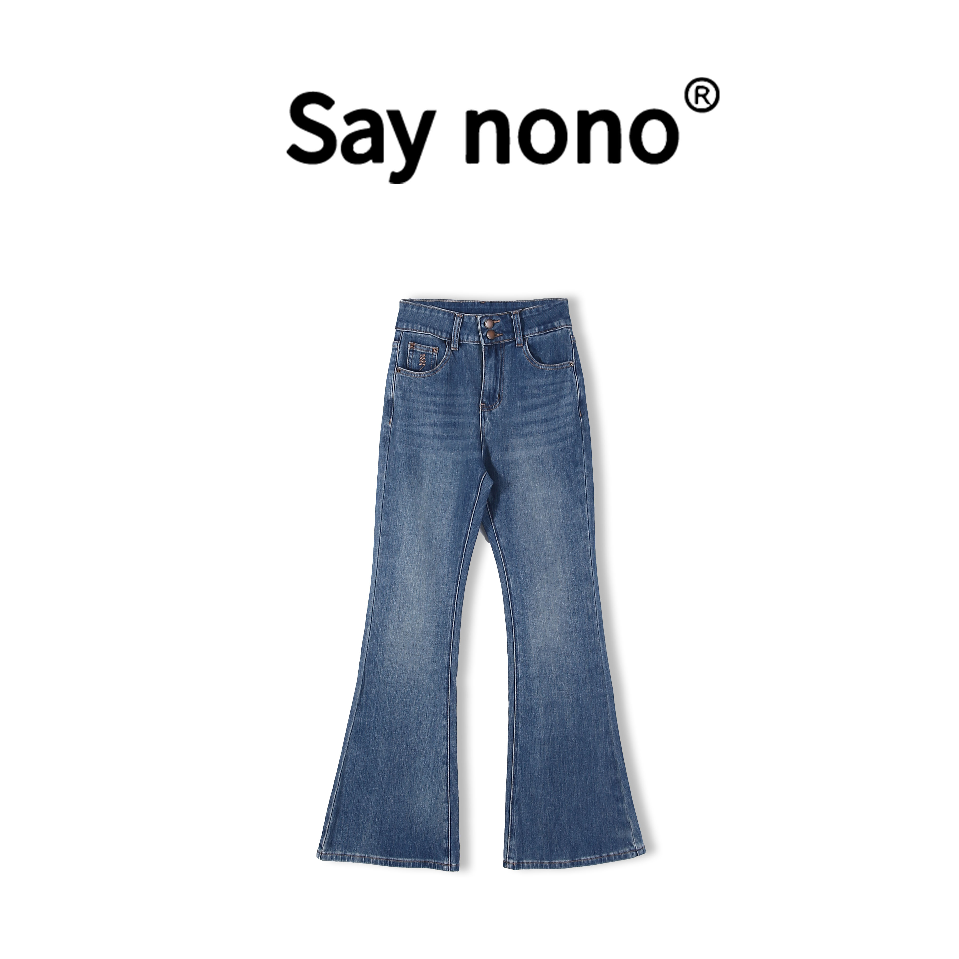 Saynono★WWG-NZ61002-衣长102/新款百搭女士喇叭裤
