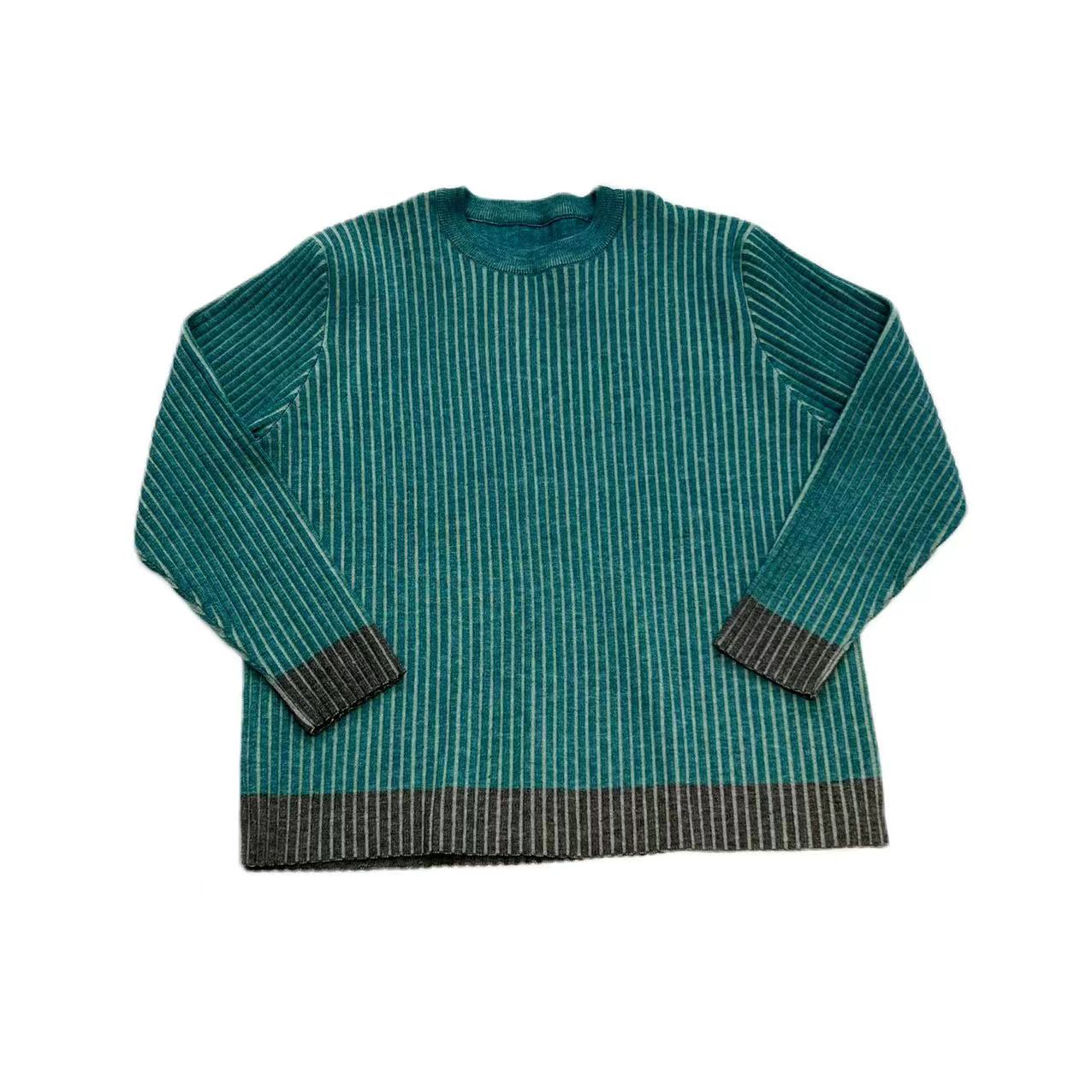 【秀秀福利3】拼接亮色套头针织毛衣  撞色