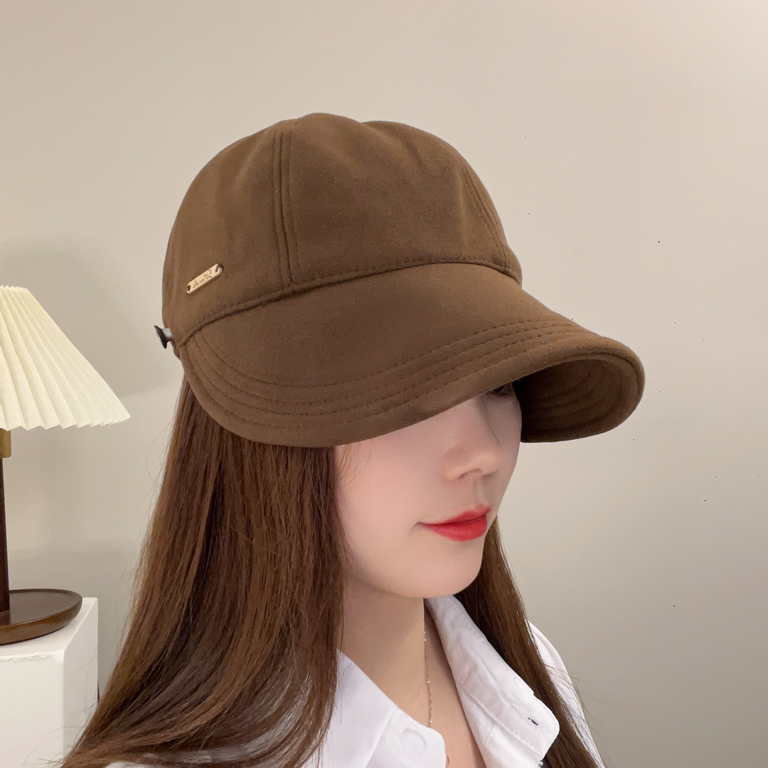 韩版2023秋冬女款素颜显脸小渔夫帽大头围保暖防风百搭时尚宽帽檐