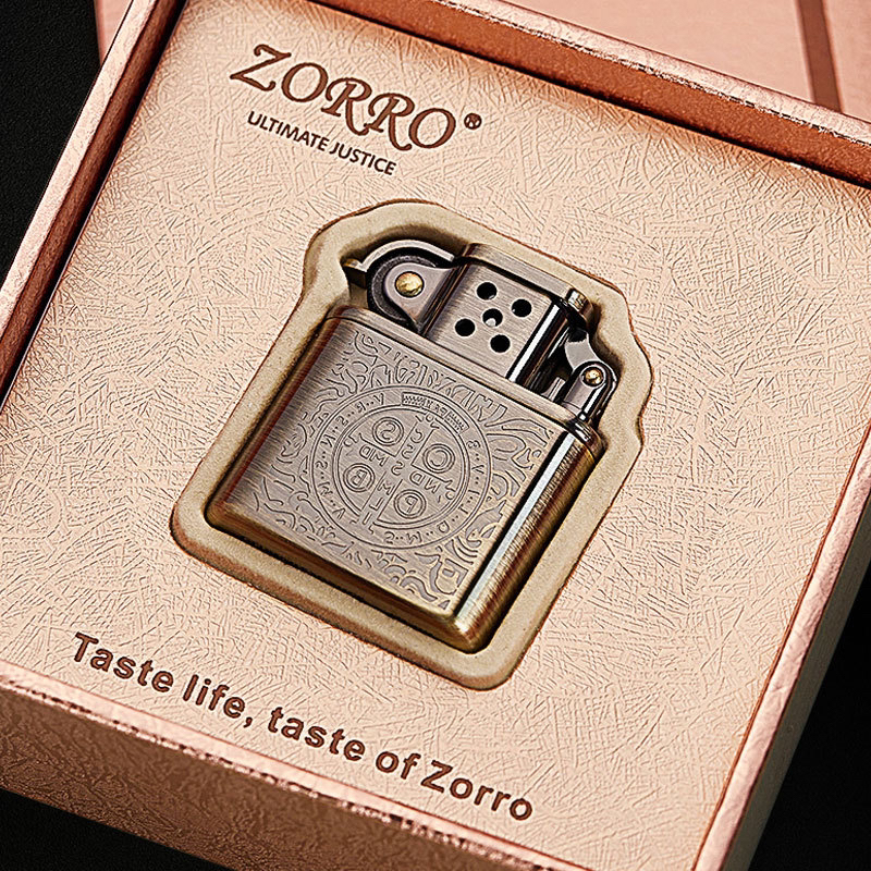 ZORRO佐罗康斯坦丁纯铜煤油打火机防风个性创意老九门复古送男友