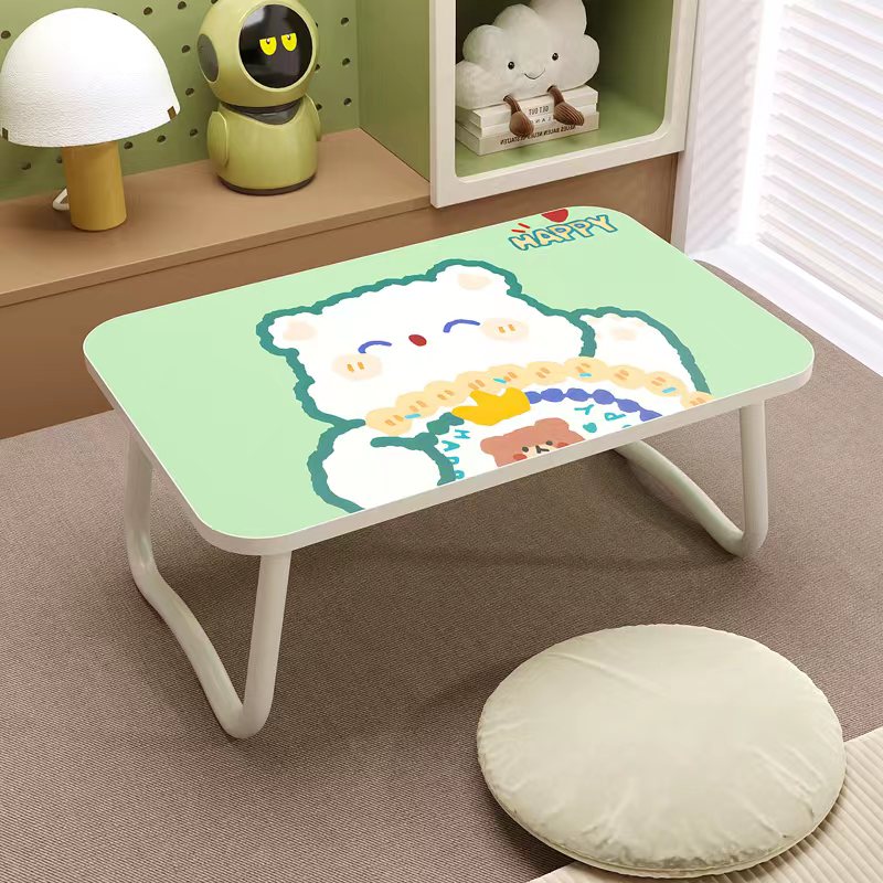 卡通促销48*28cm平面桌可折叠桌子办公书桌懒人飘窗桌方形