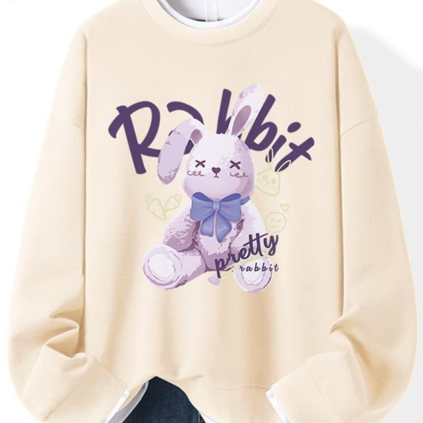 紫色卫衣女春秋款2023新款爆款秋装加绒秋季上衣外套女X卡通洋气