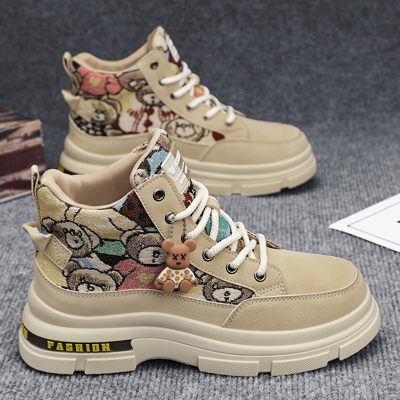 回力瑞高帮休闲男鞋冬季2023新款防滑增高马丁靴青少年休闲运动鞋