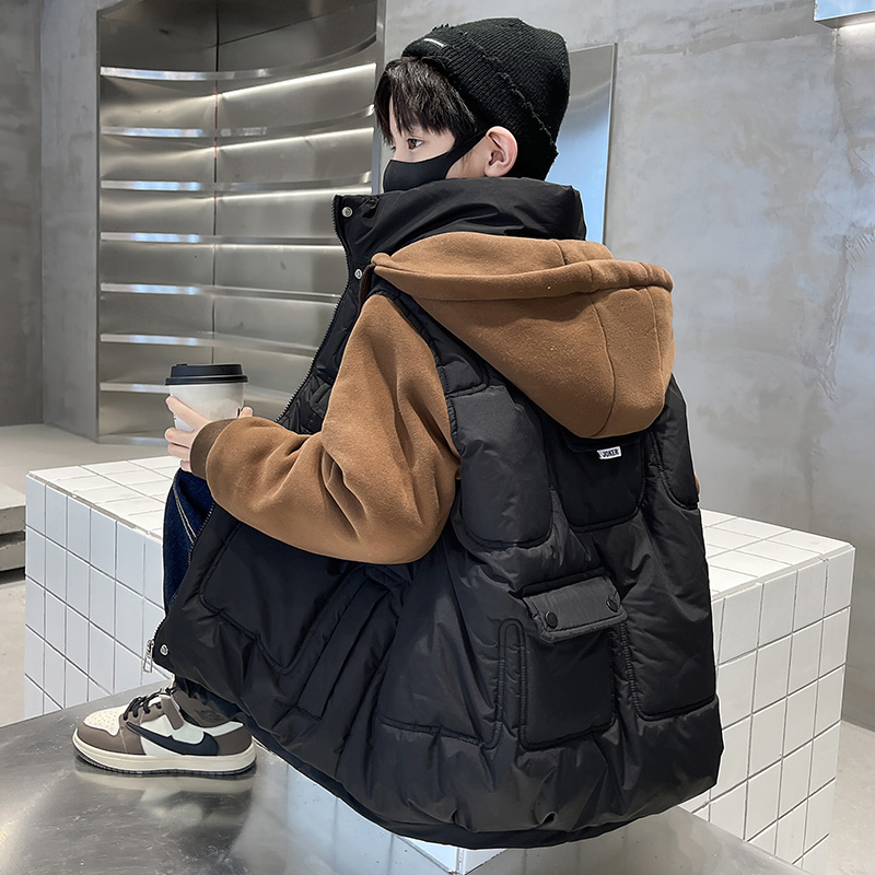 男童冬装棉衣冬装加厚夹棉外套2023新款中大童棉服儿童冬季洋气潮