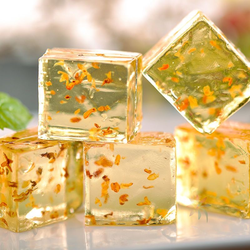 桂花冻糕广西桂林特产水晶桂花糕百香果透明水晶糕即/0lb蔬菜组合