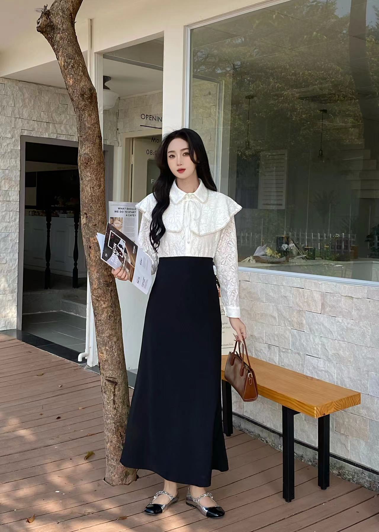 2024春季新款名媛风百搭甜美气质款半身裙