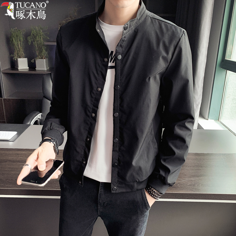 TUCANO/啄木鳥秋季韩版休闲外套男士潮牌时尚帅气百搭小立领夹克