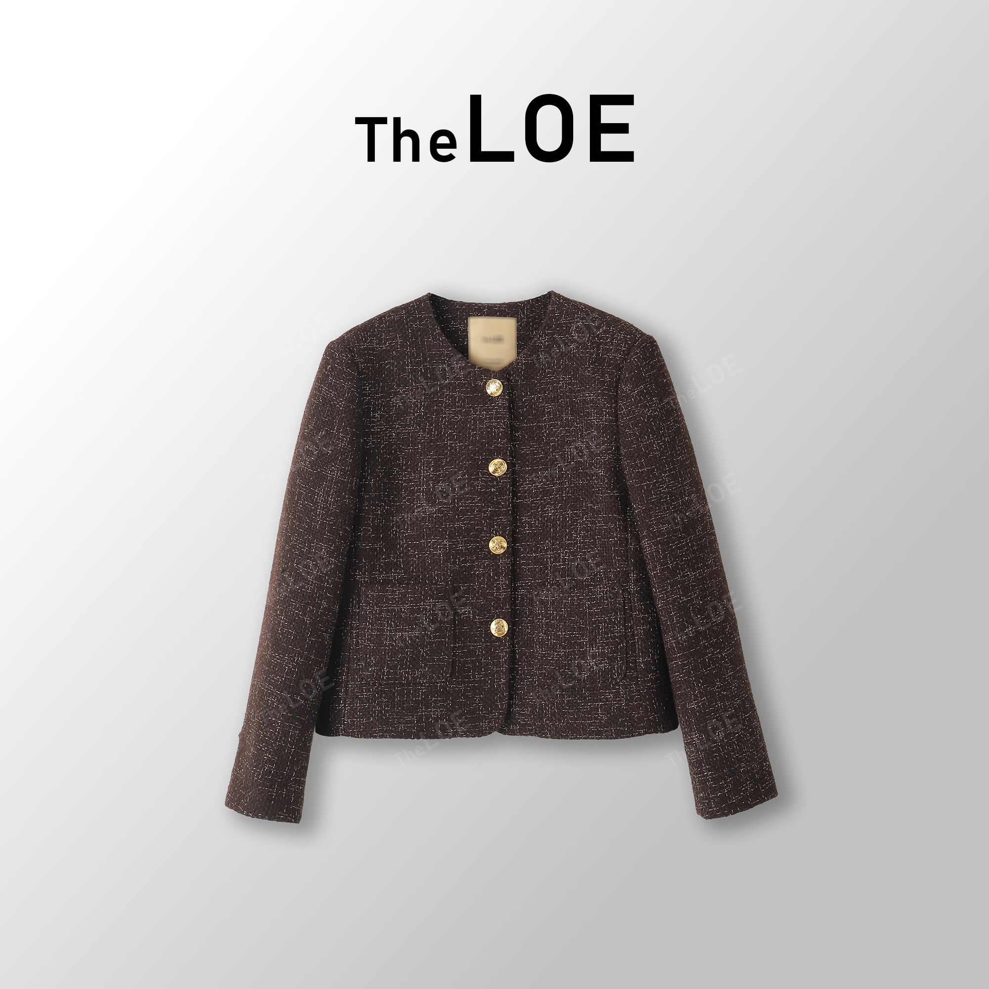 TheLOE/「栗棕」90白鹅绒高定羊毛温暖静奢风香风外套#11.17W-G1099