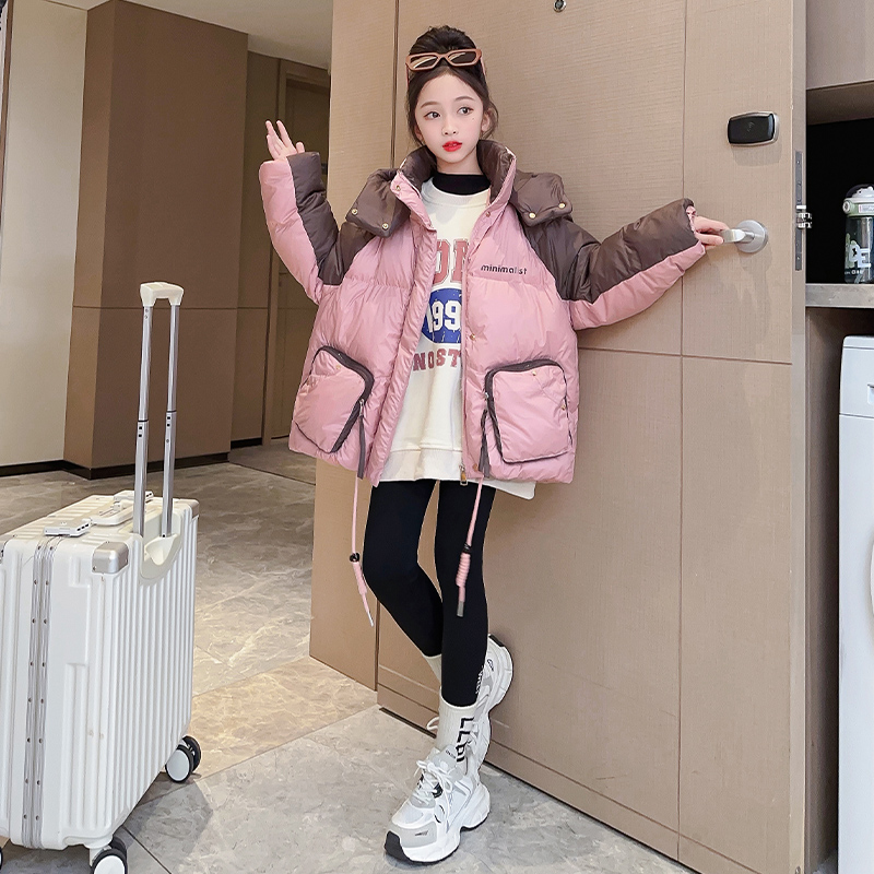 女童棉服冬装2023新款洋气中大儿童面包服外套韩版棉衣时髦棉袄厚