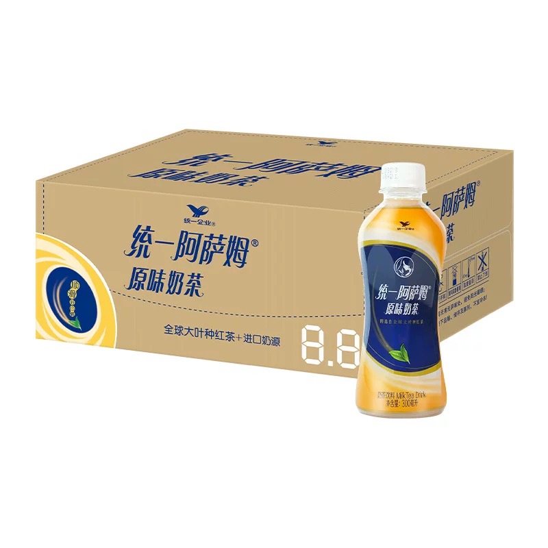 统一阿萨姆奶茶经典原味300ml小瓶装即饮奶茶饮料冷热皆宜整箱装