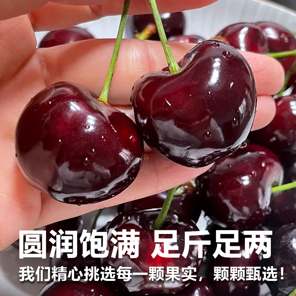 智利桑提娜脆甜车厘子1-5斤空运包邮1J-4J进口车厘子 内附果径卡