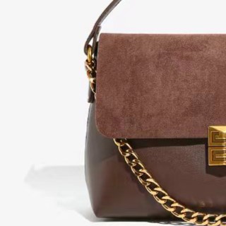 【袁媛设计师款】时尚潮流小方包秋冬新款百搭单肩咖色斜挎包1035