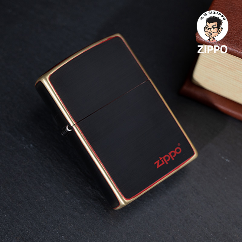 ZIPPO红与黑铜DIY男士个性防风煤油打火机经典原装好礼送不停