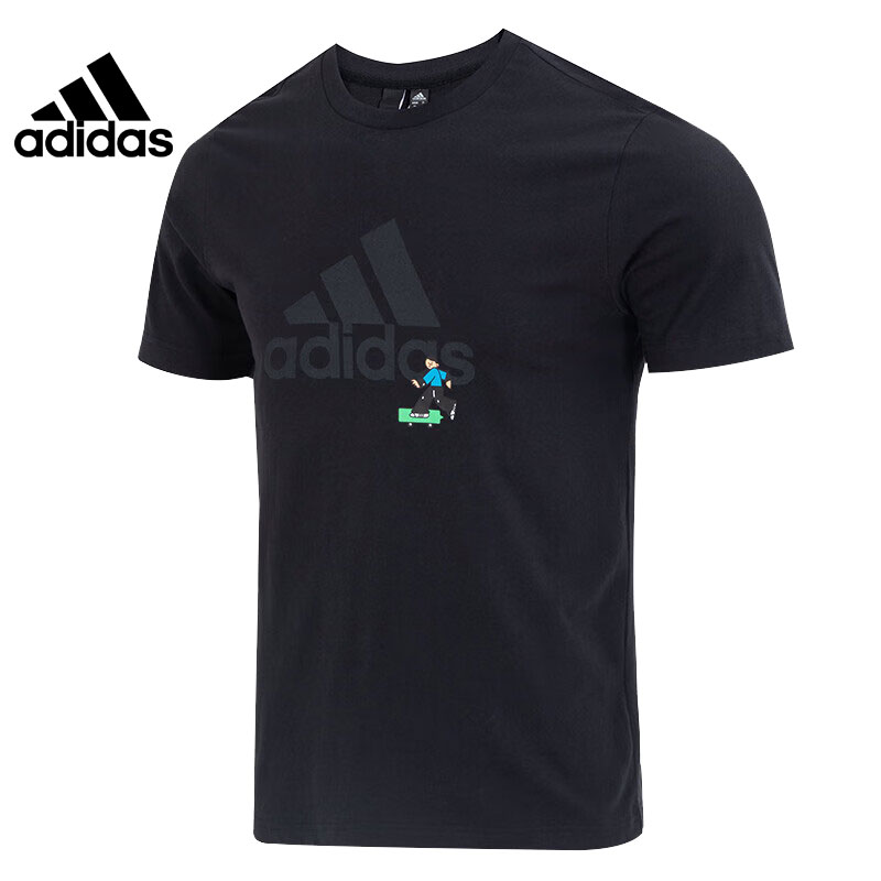 adidas/阿迪达斯男子GFX LOGO TEE圆领运动休闲短袖T恤IA8155