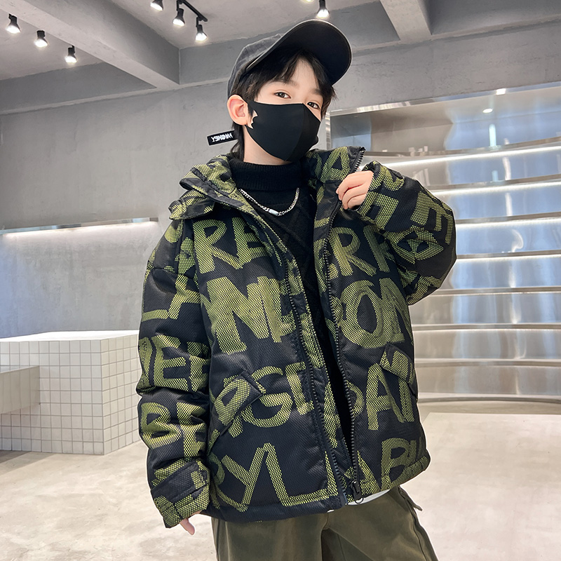 男童棉服冬装2023新款加厚中大童洋气棉袄儿童迷彩衣保暖潮款棉袄