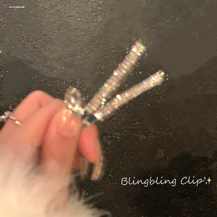 新款边夹显白锆石一字发夹少女精致时尚百搭甜妹质感小众气质发卡