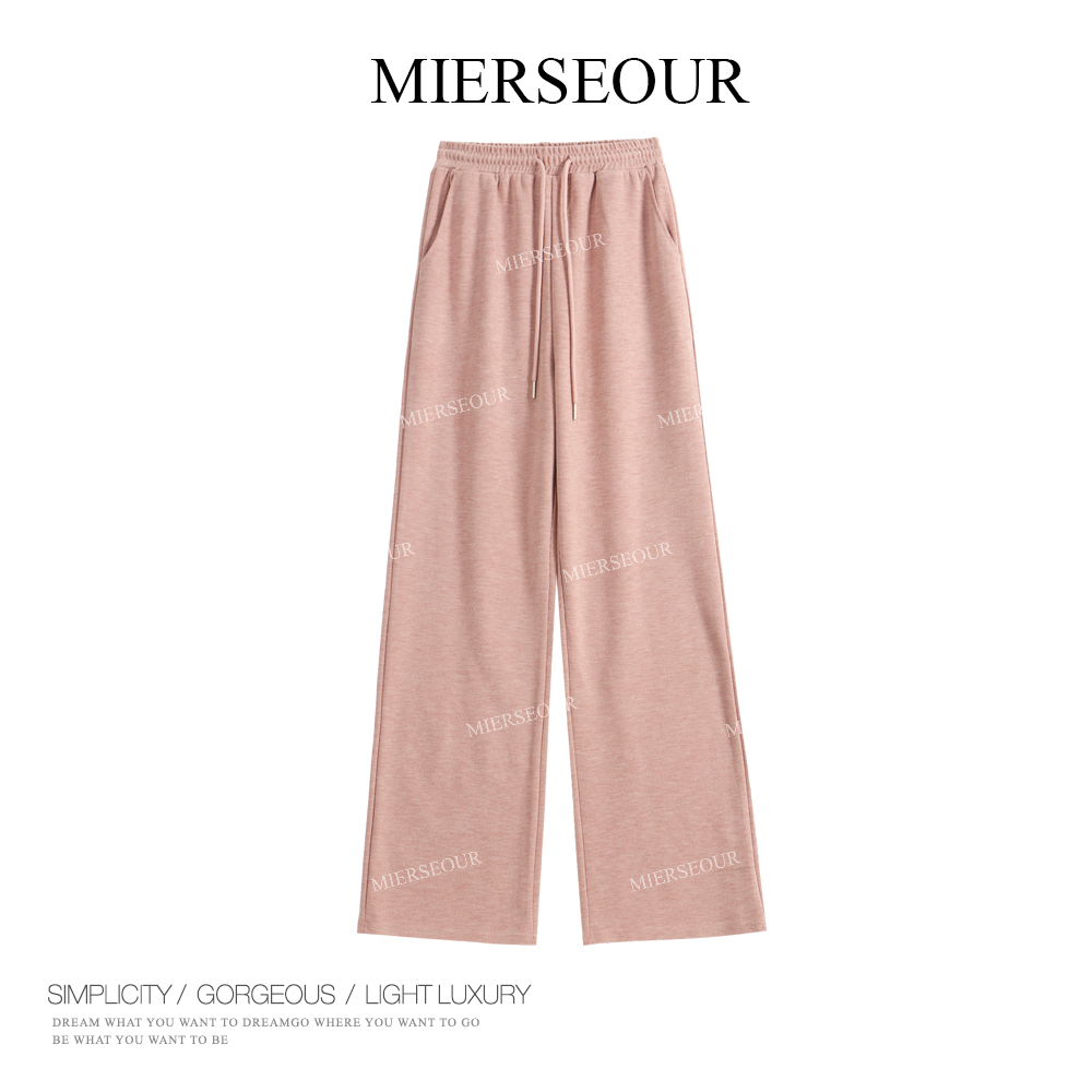 MIERSEOUR【 舒适穿搭】秋冬新款简约松紧腰加厚休闲裤3952333