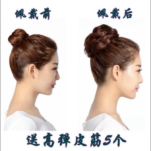 假发女发圈头花饰品盘发花苞头发饰造型发包仿真皮筋头绳蓬松头花