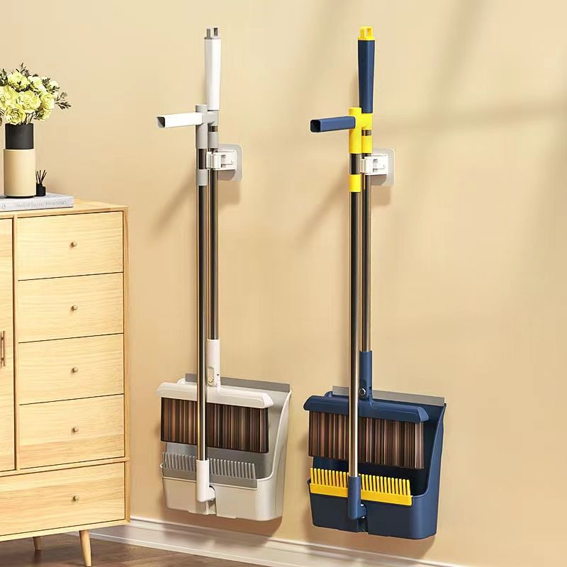 加厚折叠塑料旋转簸箕扫把软毛扫把头不粘头发扫地笤帚室内卫生间