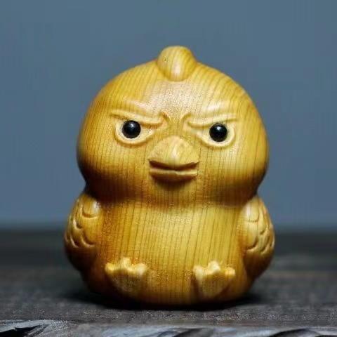 雕刻手把件战斗鸡生肖鸡小挂件装饰包包动物挂饰工艺礼品摆饰礼品