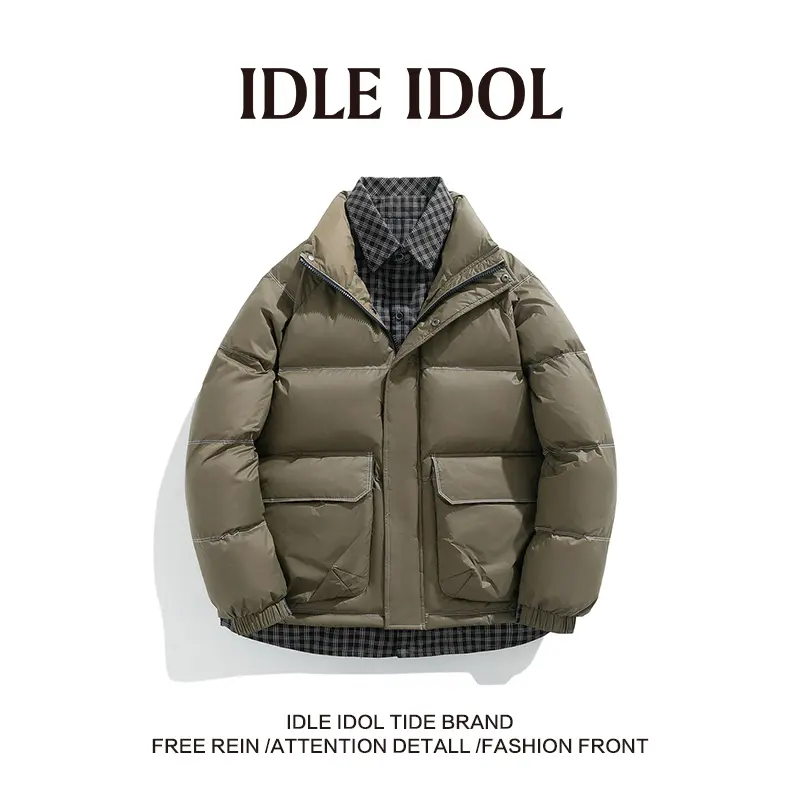 IDLE IDOL羽绒服冬季高端潮牌情侣轻奢加厚不臃肿美拉德时尚保暖