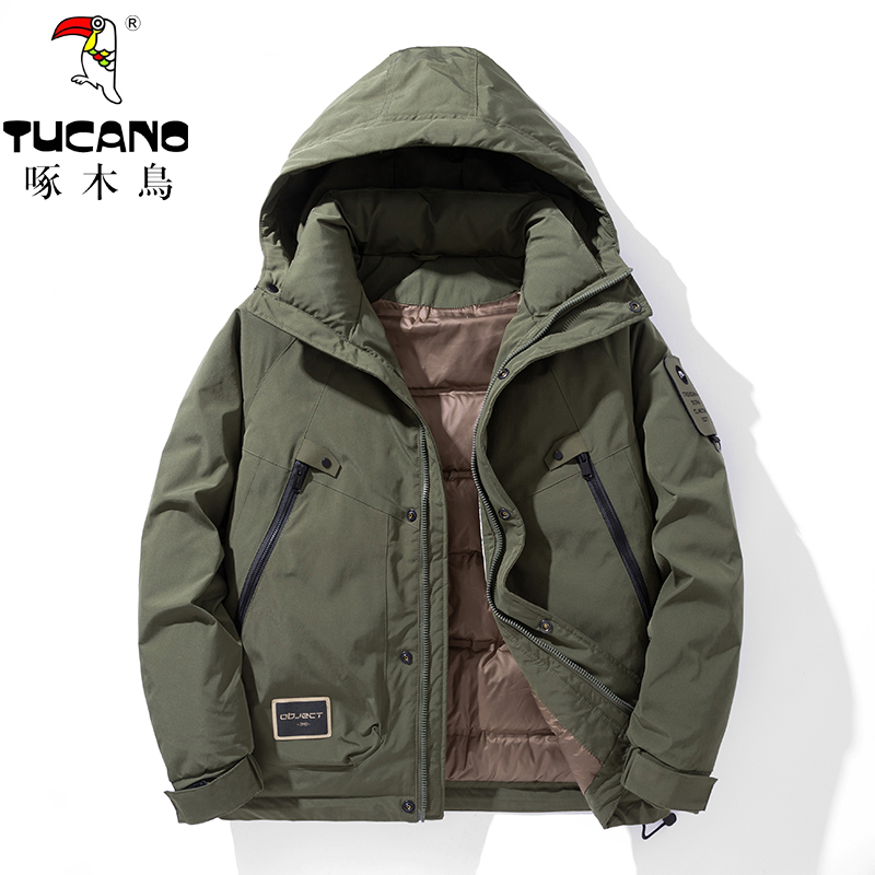 TUCANO/啄木鳥美式复古白鸭绒羽绒服男冬季重磅工装外套户外保暖