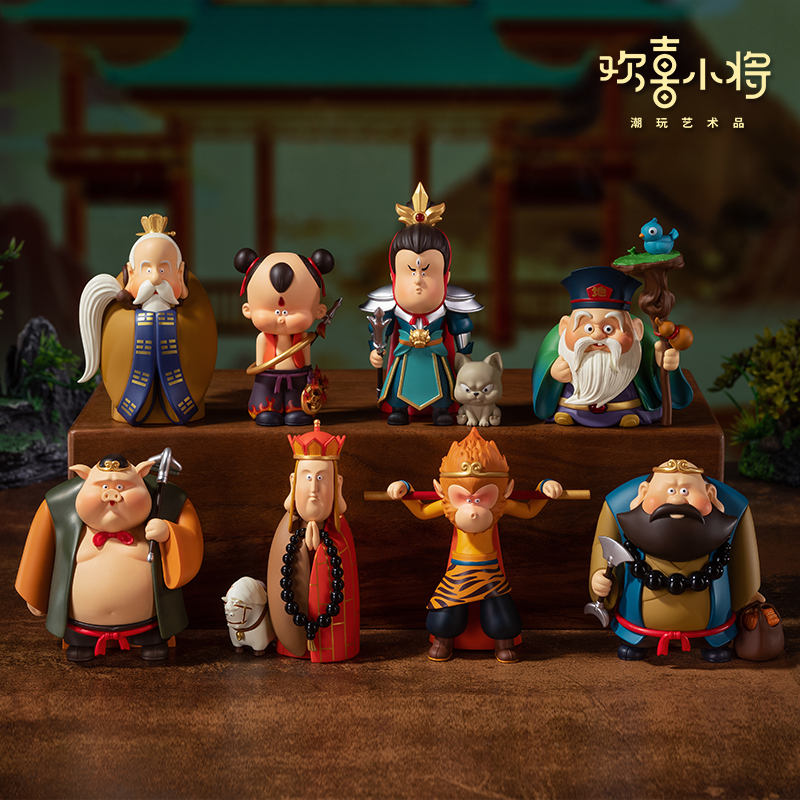 欢喜小将《萌说西游》国潮创意西游手办公仔玩具桌面装饰车载小摆件