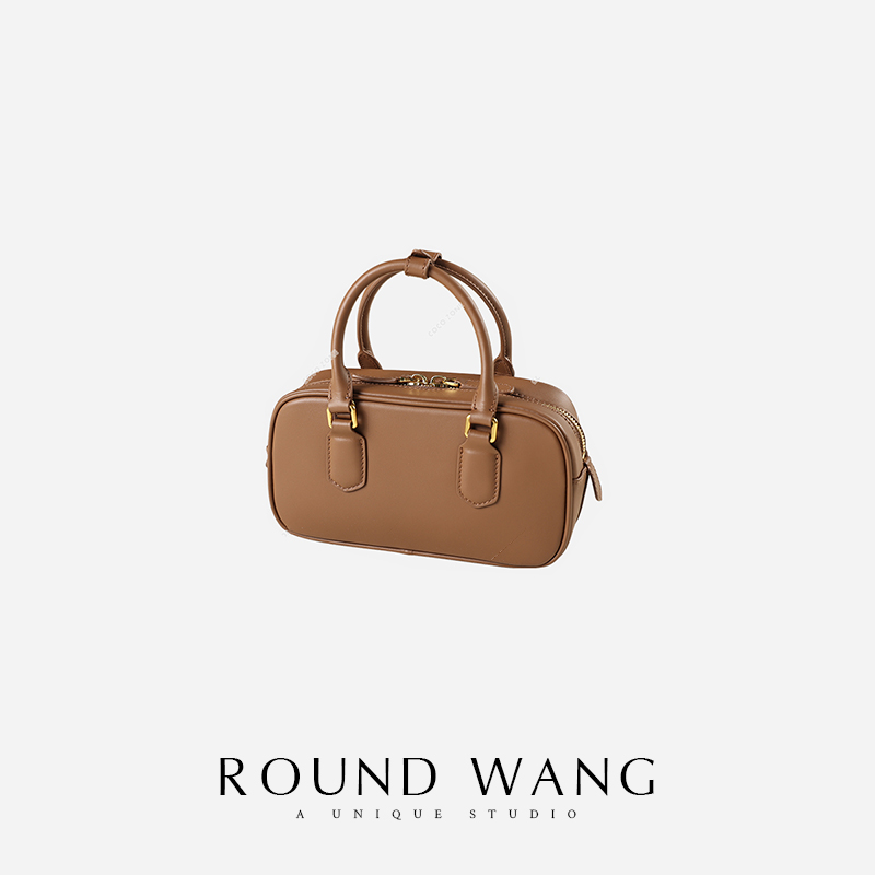 王嬛嬛ROUND WANG 气质手提包百搭单肩腋下真皮包包 29794