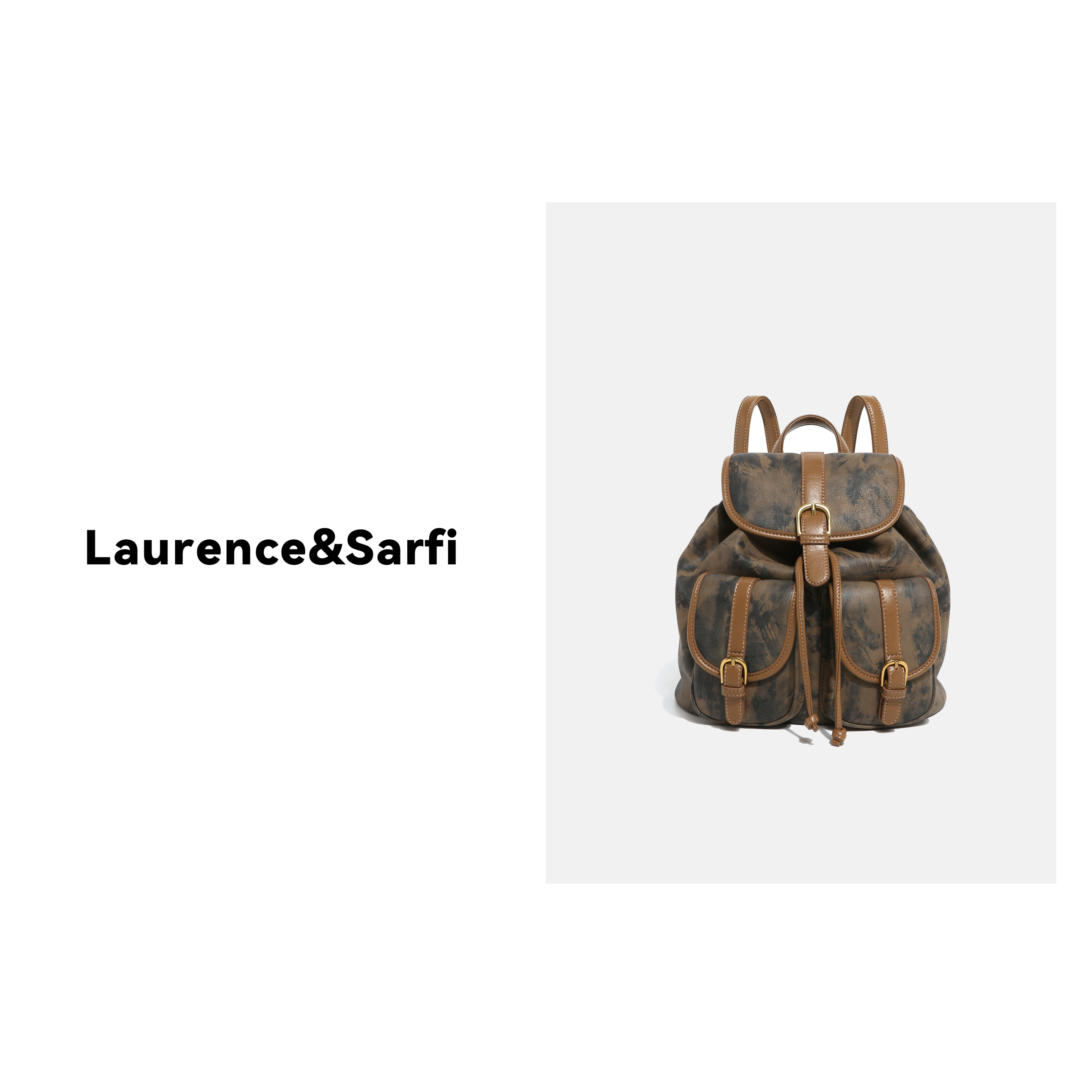 Laurence Sarfi路易赛菲【官方正品】高级质感沙发客双肩包