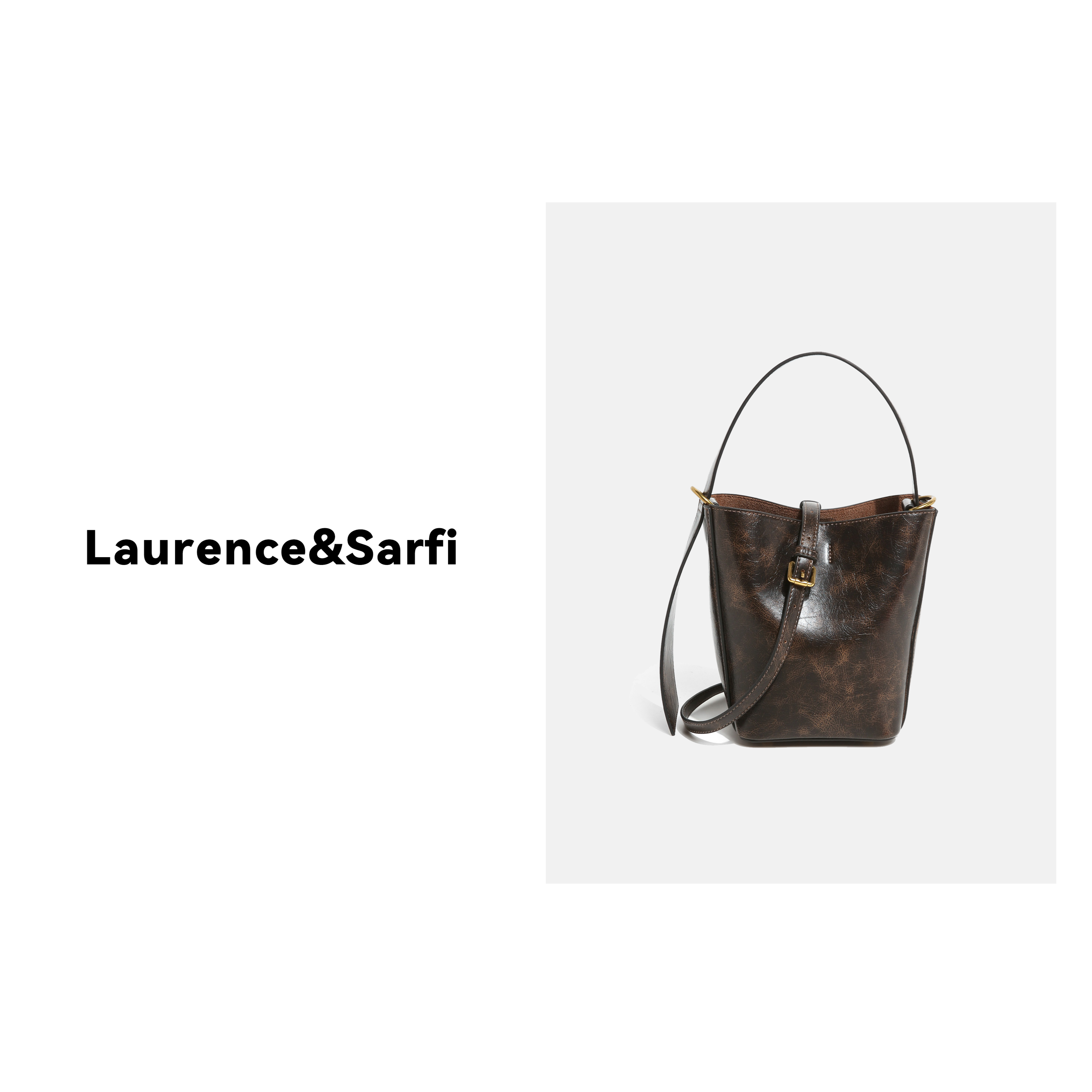 Laurence Sarfi路易赛菲【官方正品】高级感中古水桶手提斜跨包