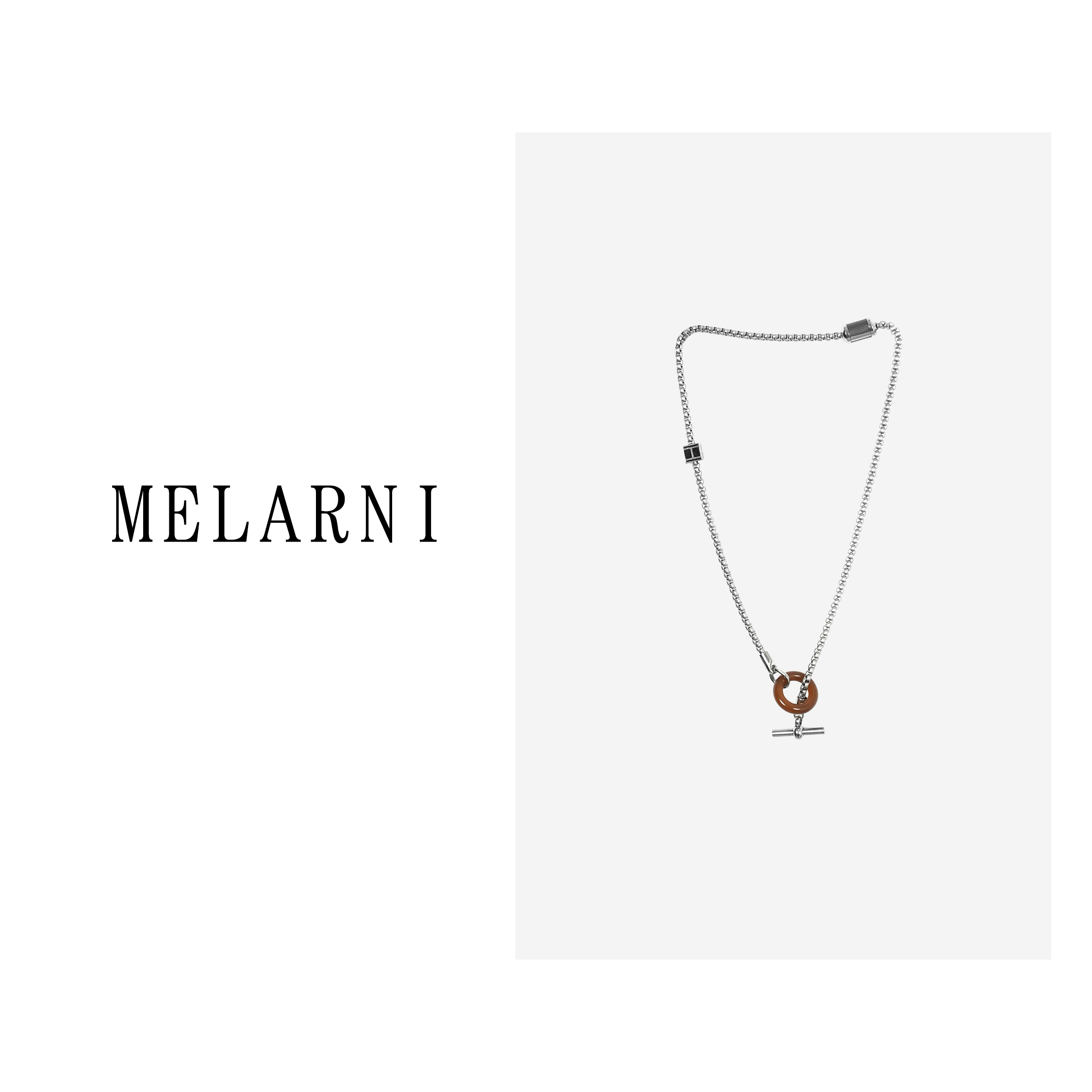 合金合成锆石项链 【MELARNI】简约时尚百搭项链MLN10418