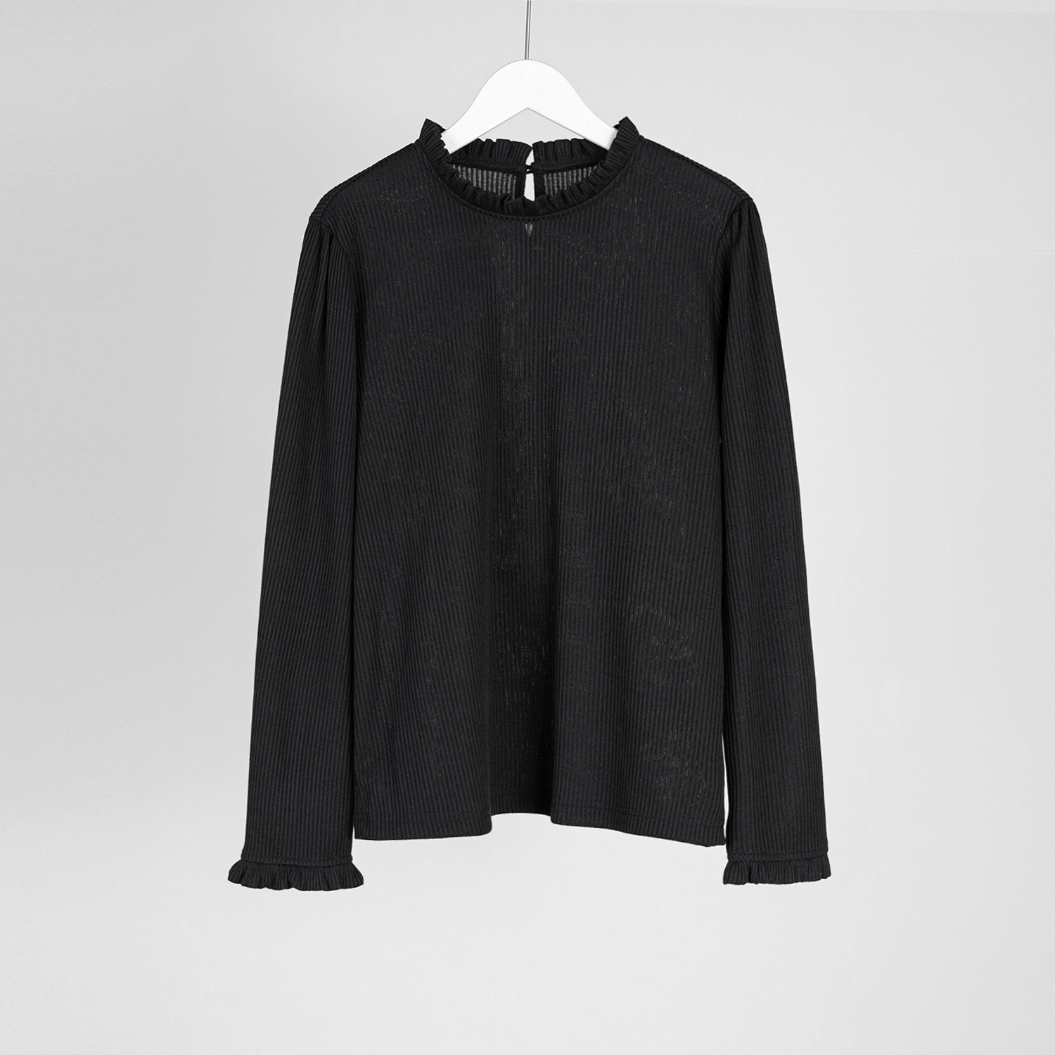 （几里与麻）时尚复古秋搭小情调风格打底T恤 衣长60 胸围98 084521