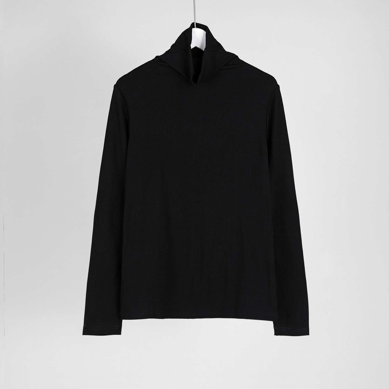 （几里与麻）时尚休闲百搭气质纯色打底T恤 衣长63 胸围98 084116