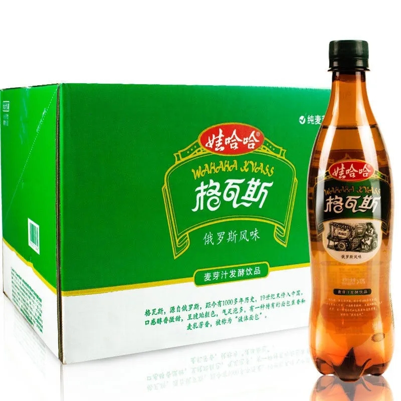 娃哈哈格瓦斯俄罗斯风味麦芽发酵面包330ml600ml新鲜添加