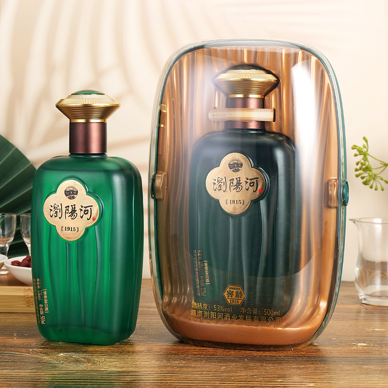 牧文浏阳河窖龄1915酱香纯粮食白酒礼盒包装整箱六瓶装53度500