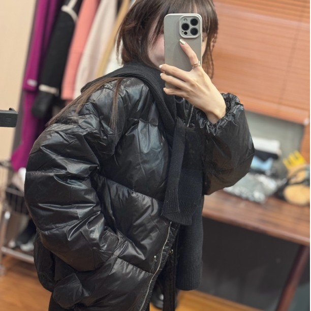 新疆包邮-D162#黑色羽绒服时尚休闲保暖披肩针织连帽百搭