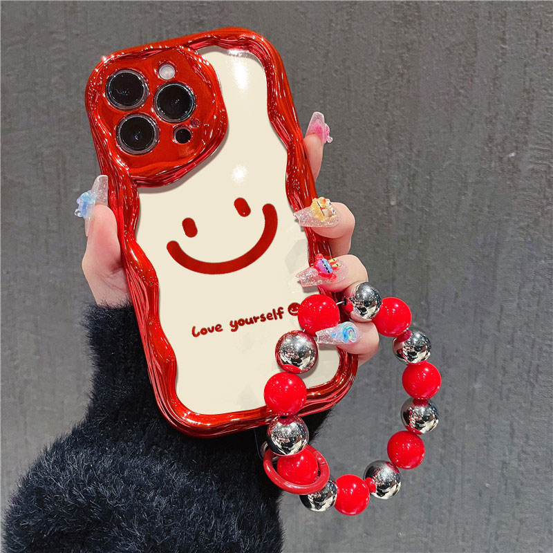 保持微笑苹果15华为OPPO小米vivo电镀曲边iPhone14防摔女款手机壳