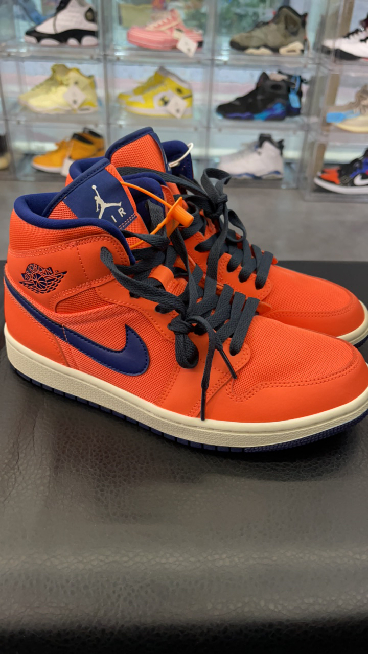 AJ1 Mid 尼克斯配色 复古篮球鞋 橙色 40码 全新无盒子