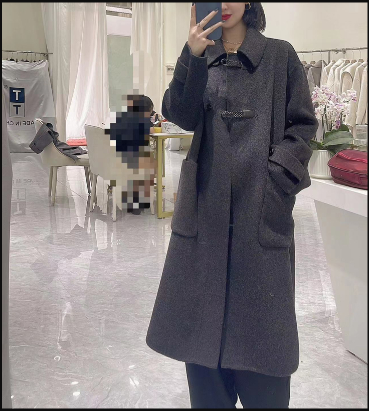 设计感小众韩系双面大衣温柔淑女秋冬显瘦减龄毛呢外套TT-2351