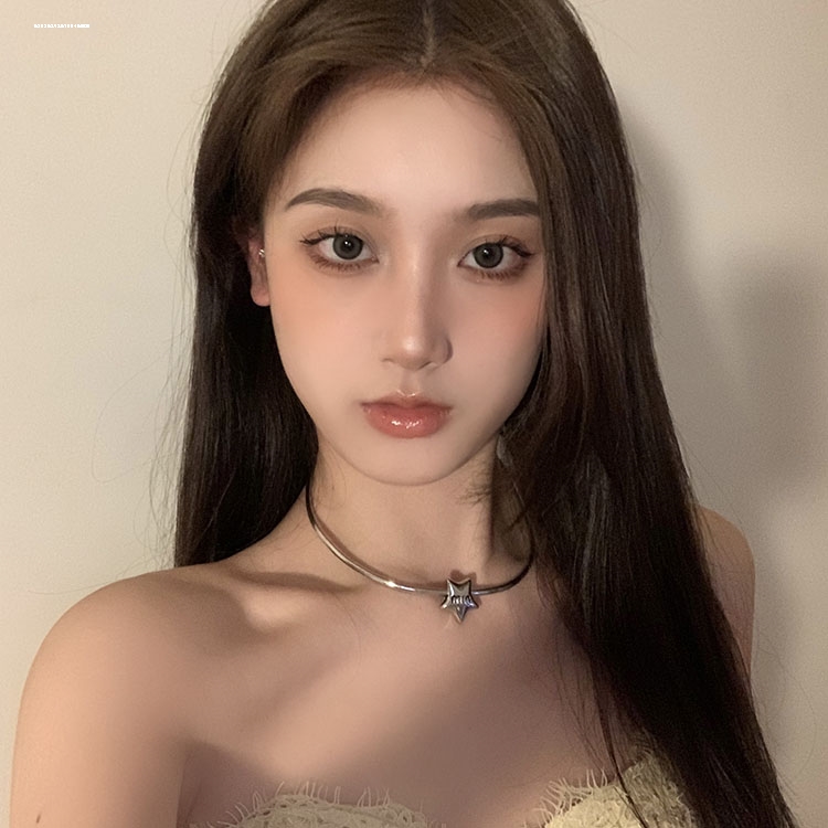 显白轻奢星星字母项链潮百搭新款小众简约网红气质设计个性女精致