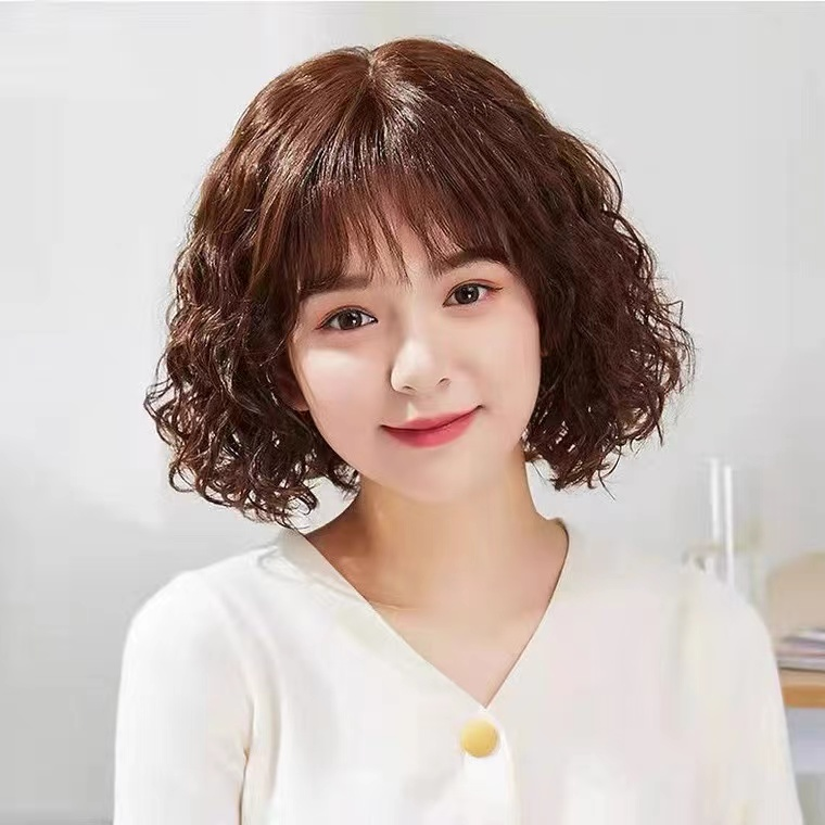 【爆炸减龄】假发女短卷发真人发丝全头套逼真轻薄自然蓬松送妈妈