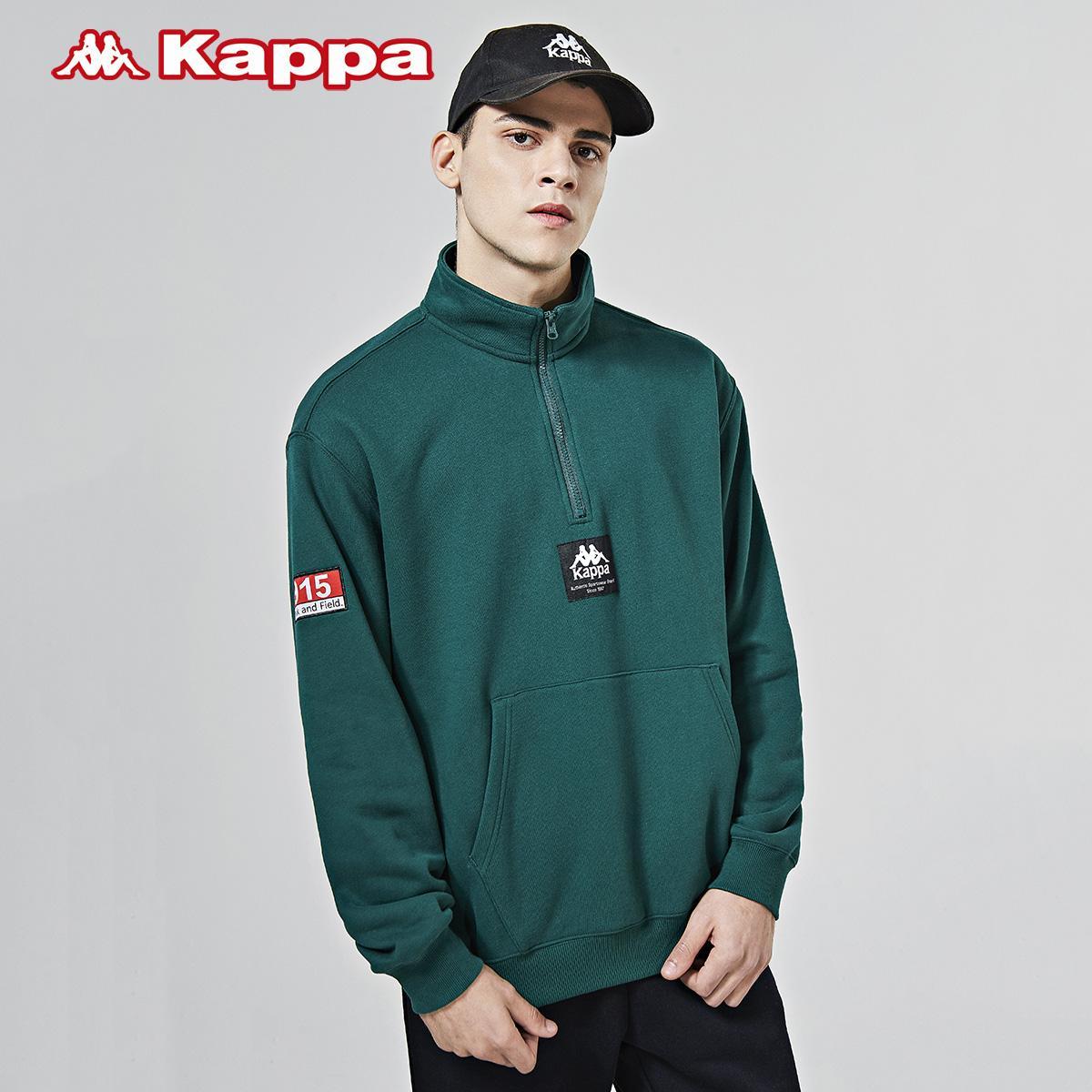 KAPPA男加绒加厚运动卫衣套头上衣秋冬新品K0952WT02